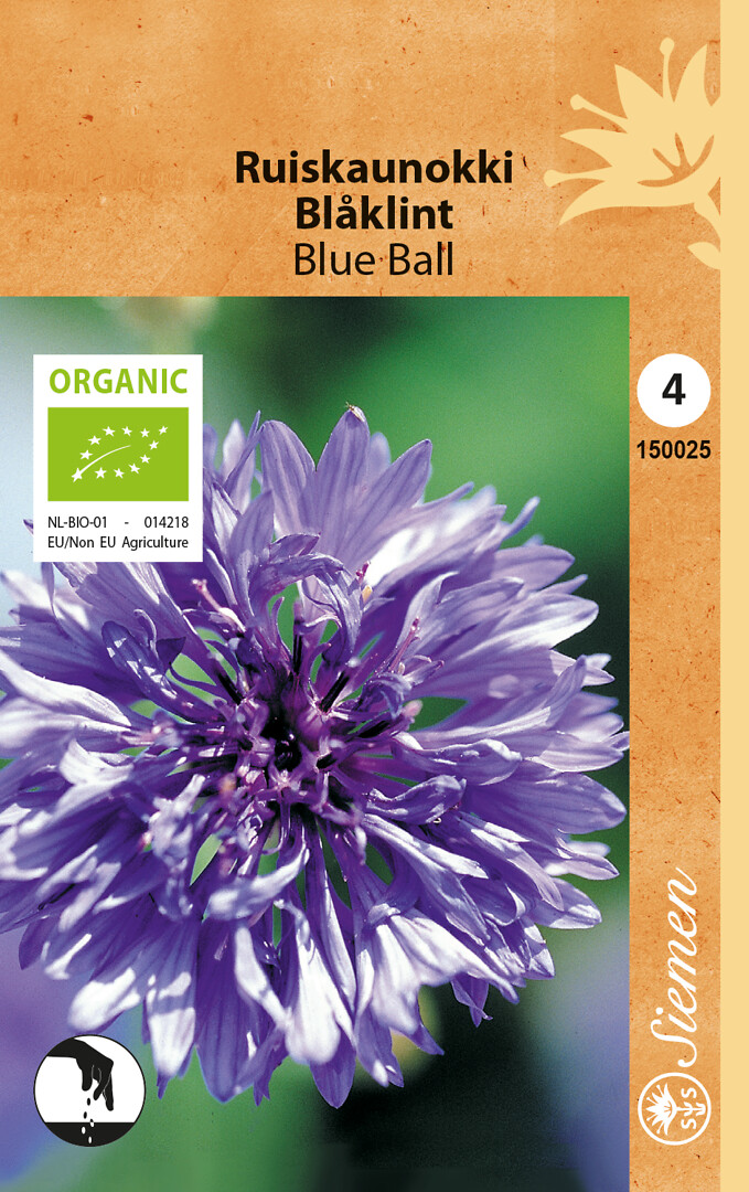 Luomu ruiskaunokki Blue Ball