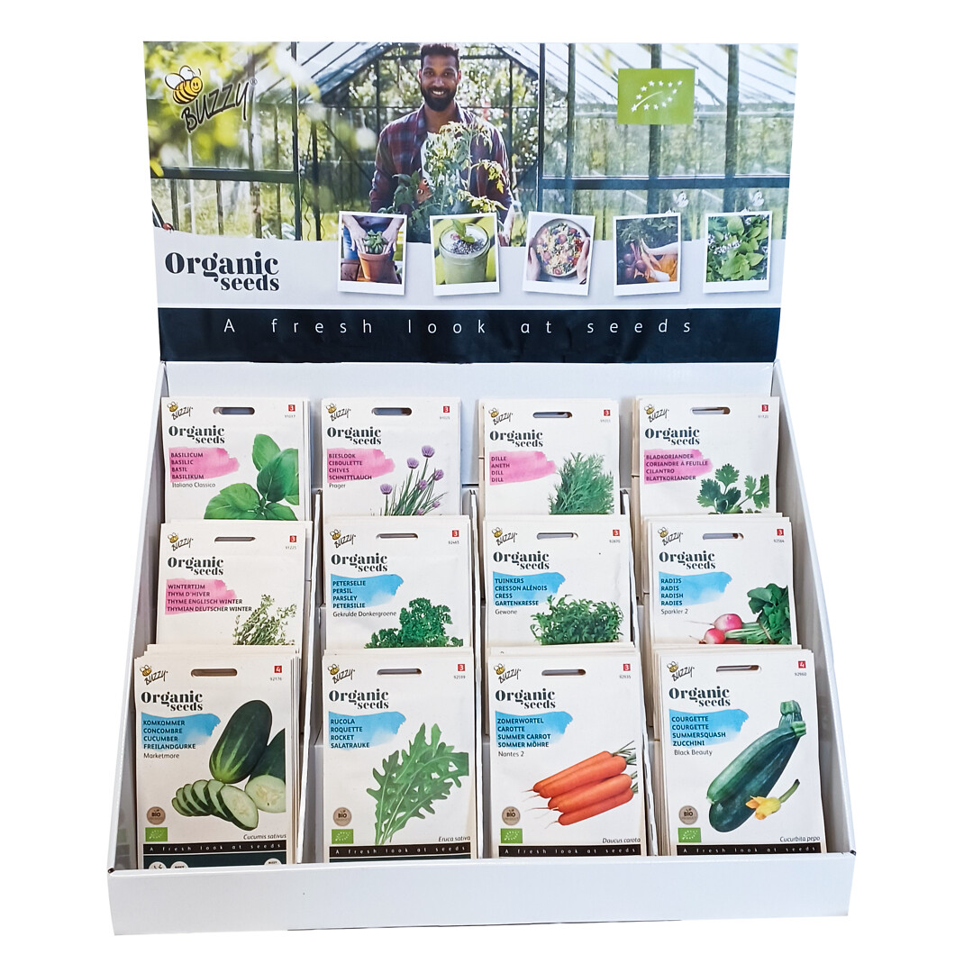 Kassadisplay Organic yrtit ja vihannekset 12x10