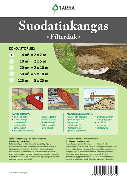 Suodatinkangas 4 m² hiekkalaatikolle