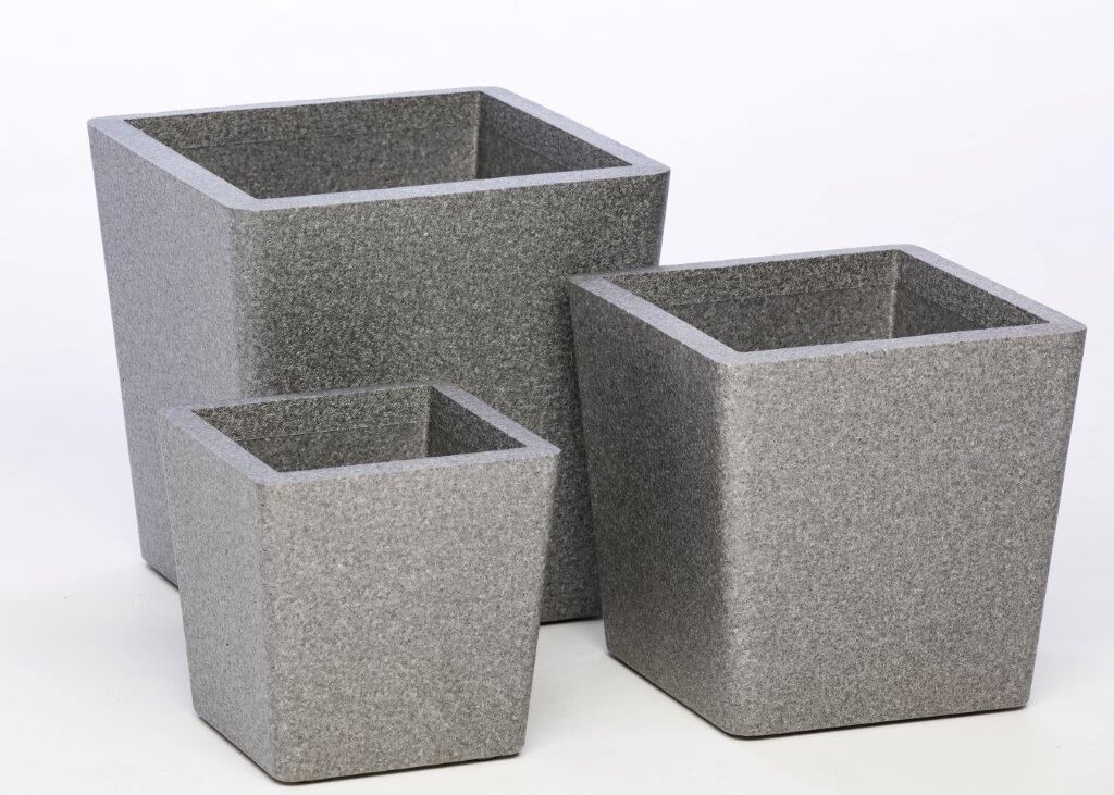 Termoruukku Conical, 3 ruukun setti, harmaa