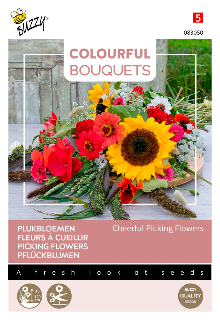 Colorful Bouquets Cheerful Picking Flowers