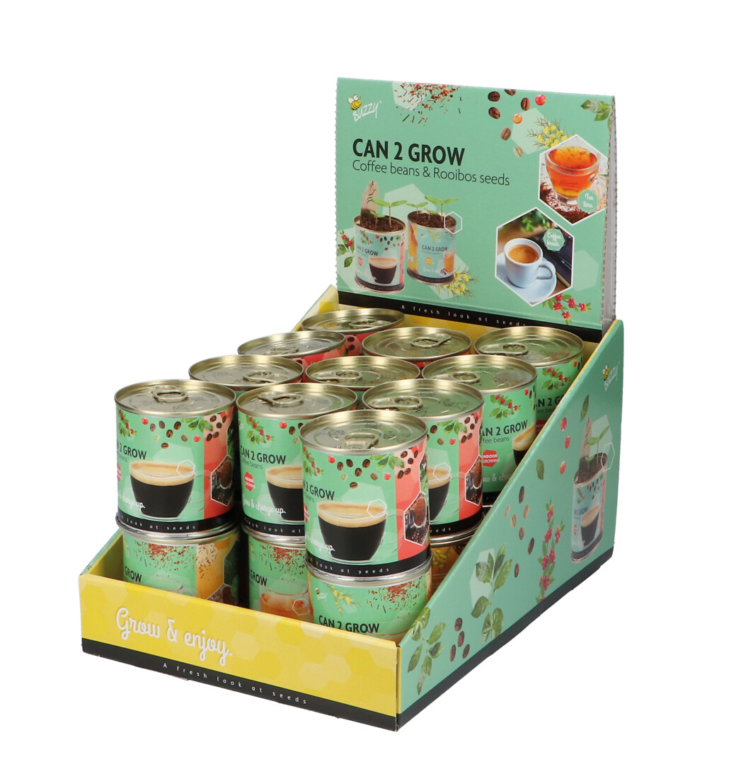 Display Can 2 Grow kahvi ja tee