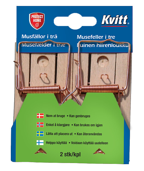 Kvitt Puinen Hiirenloukku 2 kpl/pkt