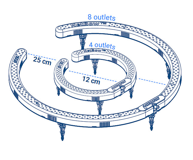 Netbow Ø 25 cm, 8 kpl suuttimia