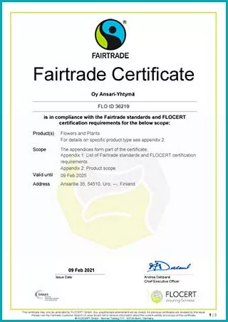 Fairtrade Certificate