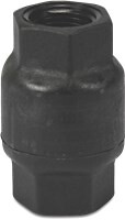 Takaiskuventtiili 11/2" sk/sk, muovi