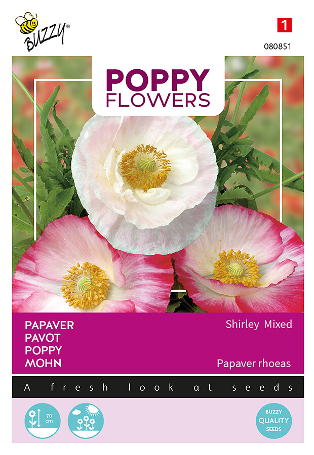 Poppy Flowers silkkiunikko Shirley, yksinkertainen kukka