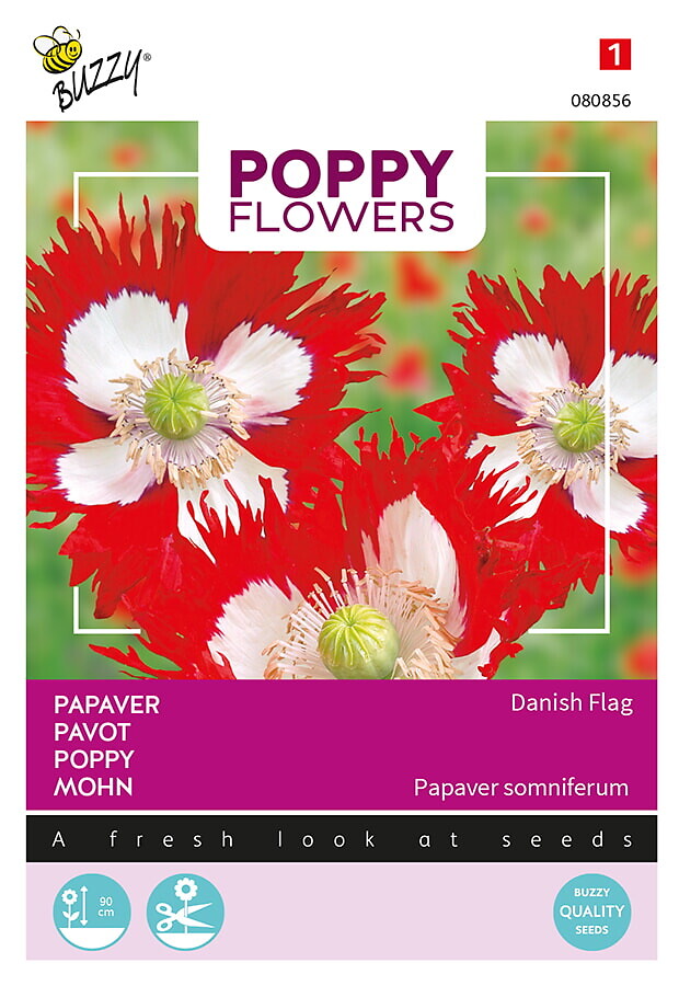 Poppy Flowers oopiumiunikko Danish Flag