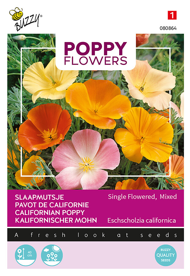 Poppy Flowers kaliforniantuliunikko yksinkertaiset kukat