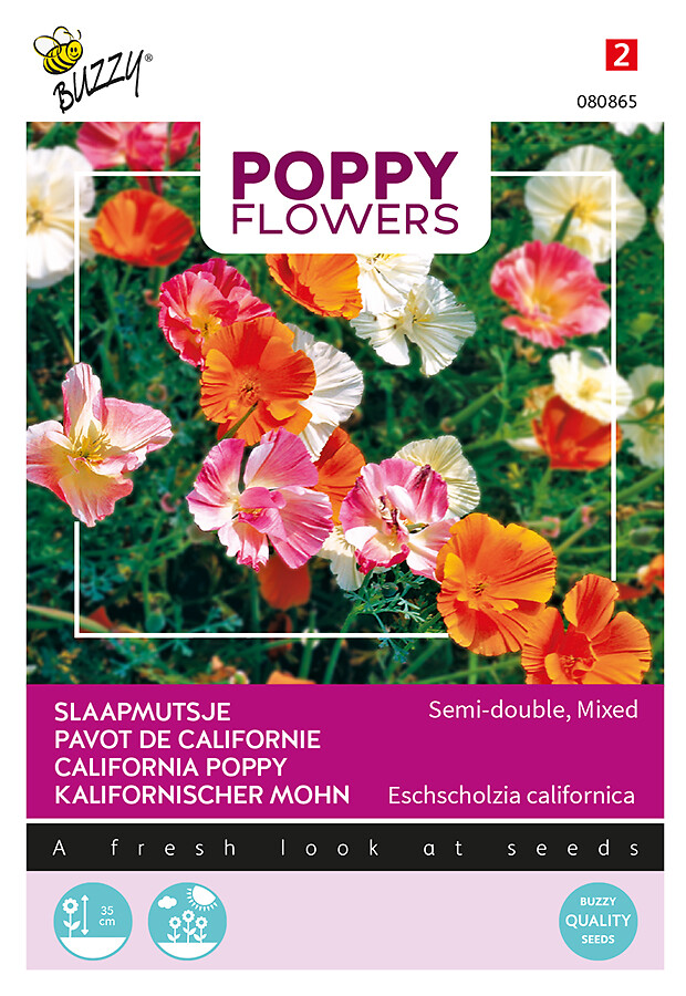Poppy Flowers kaliforniantuliunikko puolikerrotut kukat