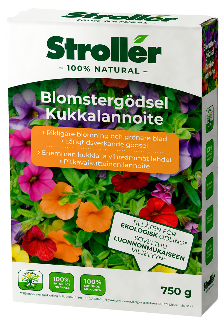 Stroller 100% Natural Kukkalannoite 750g