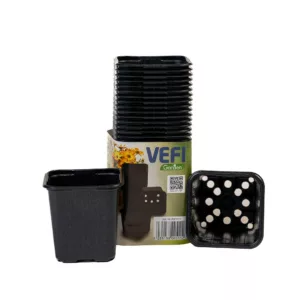 Muoviruukku musta 8 x 8 cm 24 kpl