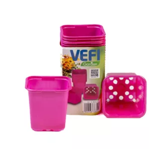 Muoviruukku 8 x 8 cm pinkki 20 kpl