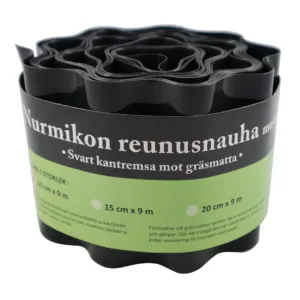 Nurmikonreunusnauha 10 cm x 9 m musta