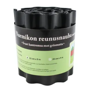 Nurmikonreunusnauha 15 cm x 9 m musta