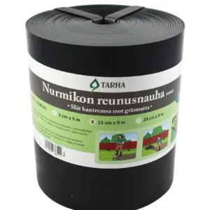 Nurmikonreunusnauha suora 15 x 9 cm musta